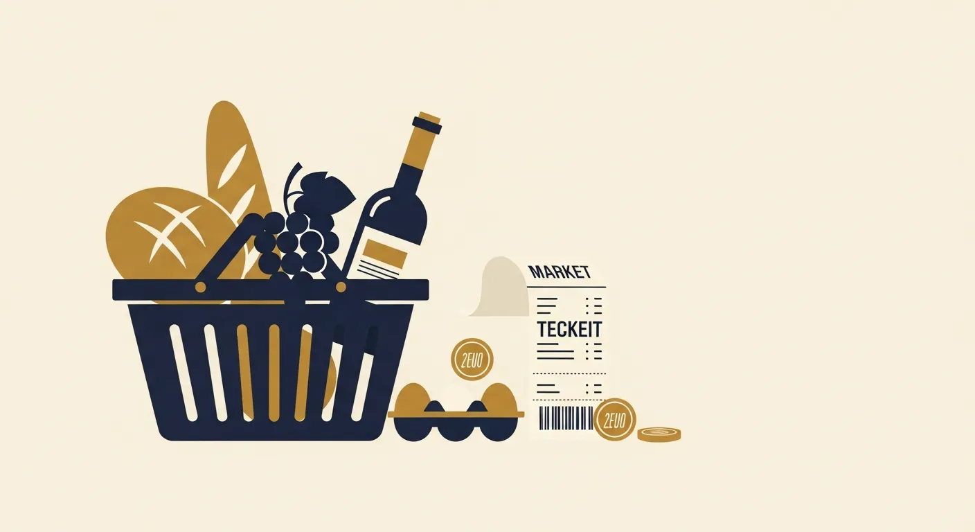Illustration — A grocery basket holding bread