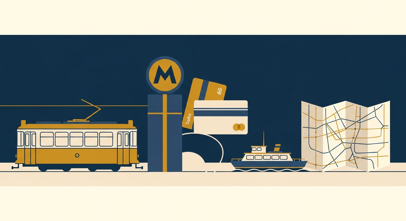 Getting around Lisbon — metro, tram, train and walking — Lisbon Property guide illustration