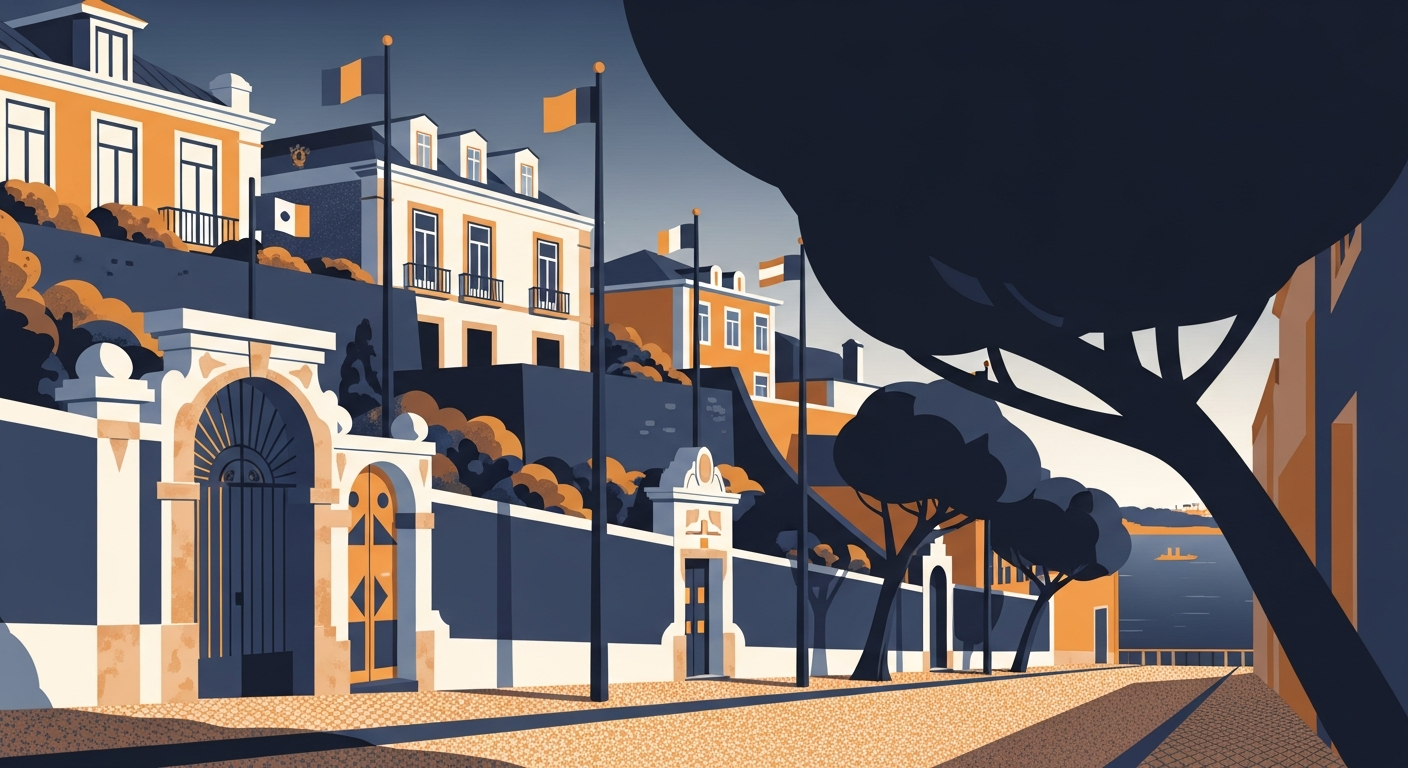Art-deco illustration of Lapa, Lisbon — Lisbon Property neighbourhood guide