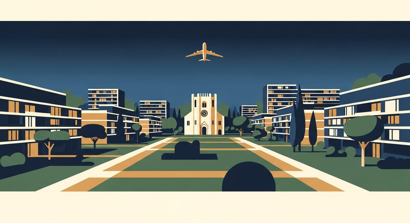Art-deco illustration of Olivais, Lisbon — Lisbon Property neighbourhood guide