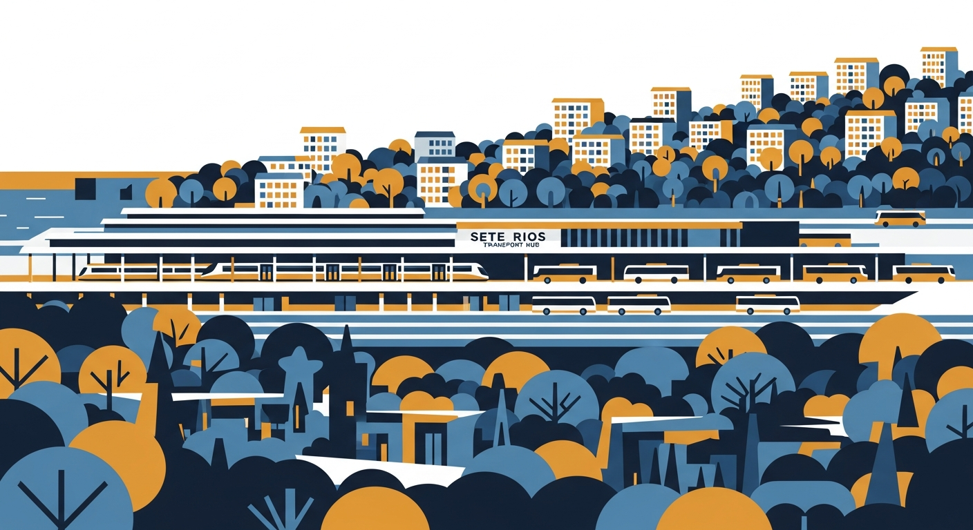 Art-deco illustration of São Domingos de Benfica, Lisbon — Lisbon Property neighbourhood guide