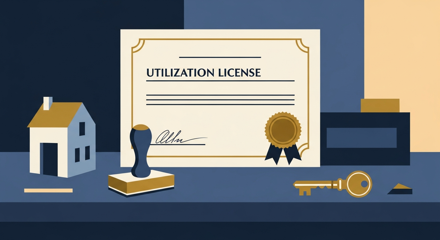 Utilisation license (Licença de Utilização) explained for buyers — Lisbon Property guide illustration
